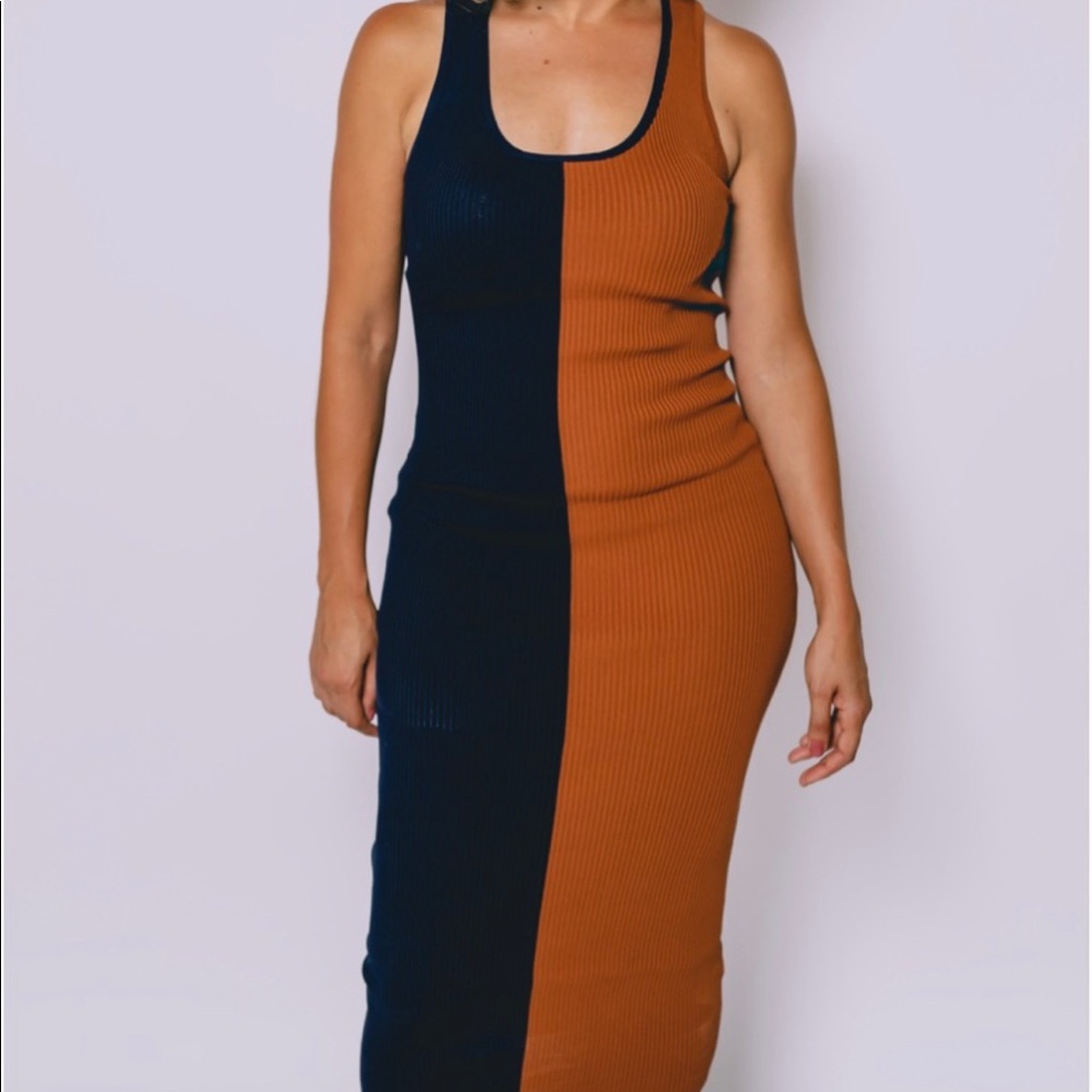 Color Block Midi Dress - Picture 3 of 4
